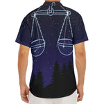 Libra Constellation Print Men's Deep V-Neck Shirt