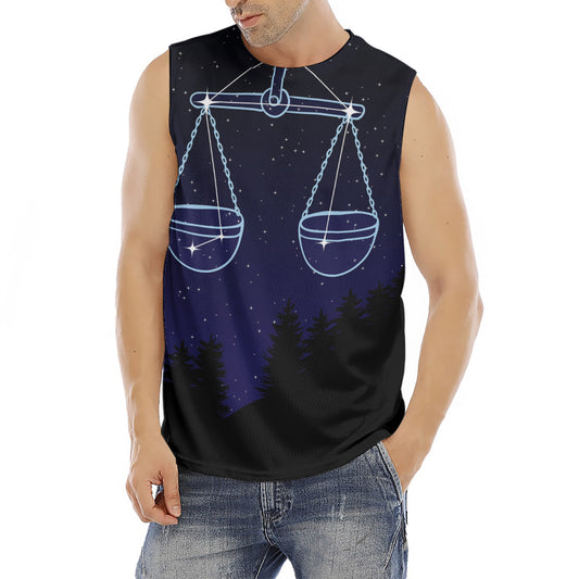 Libra Constellation Print Men's Fitness Tank Top