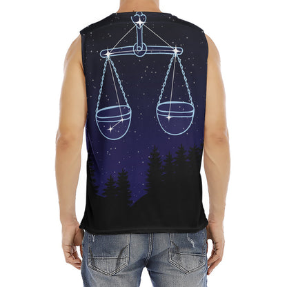 Libra Constellation Print Men's Fitness Tank Top