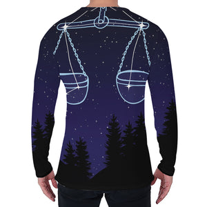 Libra Constellation Print Men's Long Sleeve T-Shirt