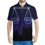 Libra Constellation Print Men's Polo Shirt