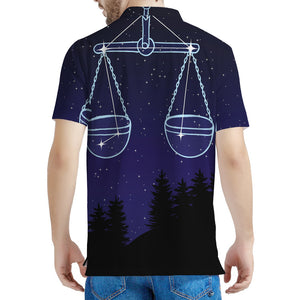 Libra Constellation Print Men's Polo Shirt