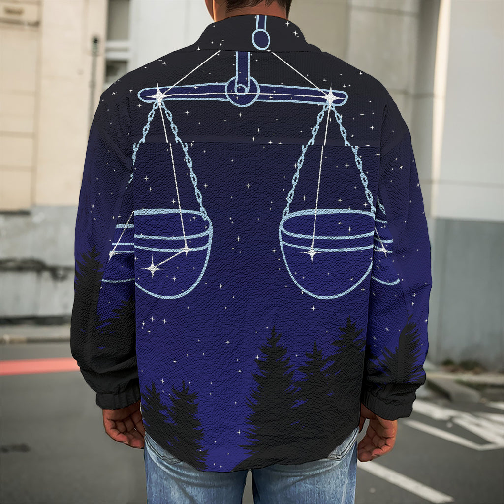 Libra Constellation Print Men's Shirt Jacket