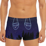 Libra Constellation Print Men's Short Boxer Briefs