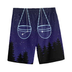 Libra Constellation Print Men's Sports Shorts