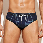 Libra Constellation Print Men's Swim Briefs