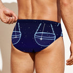 Libra Constellation Print Men's Swim Briefs