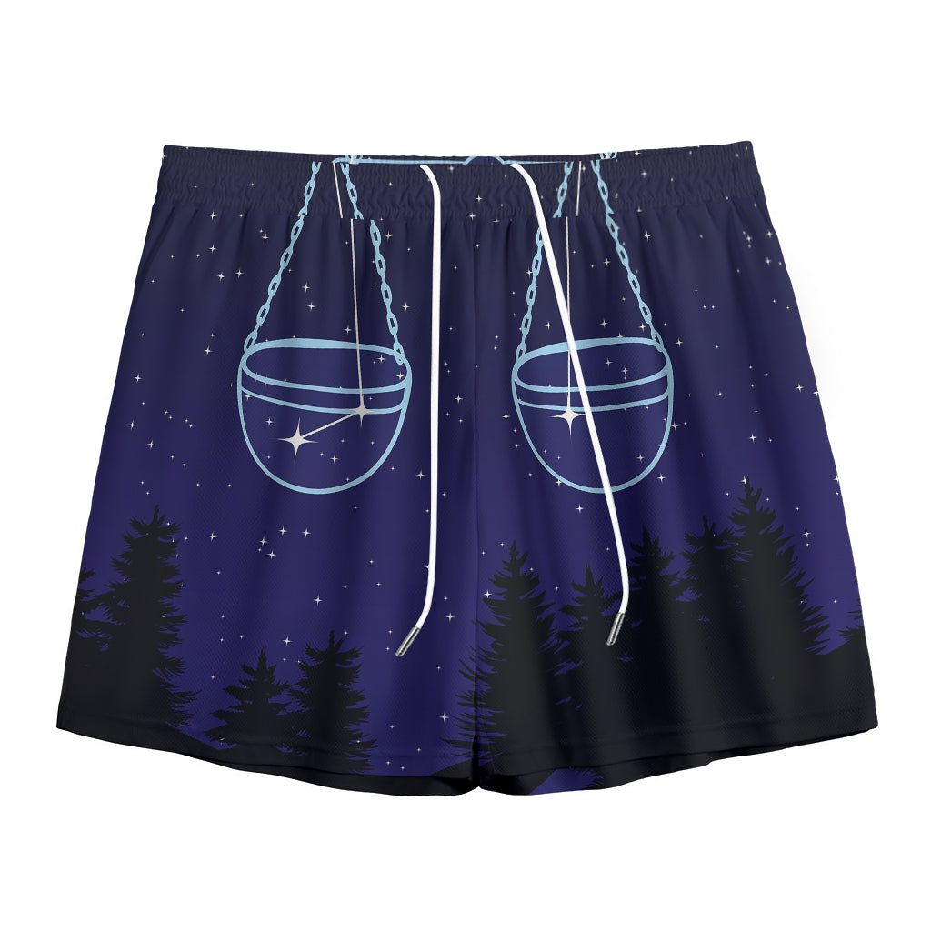 Libra Constellation Print Mesh Shorts