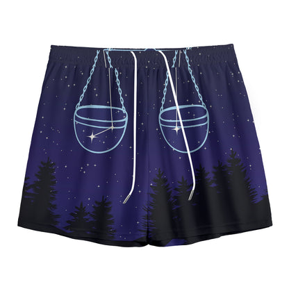 Libra Constellation Print Mesh Shorts