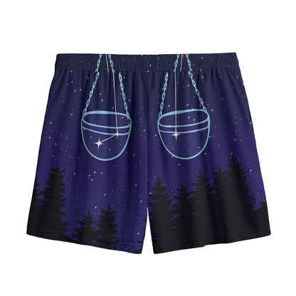 Libra Constellation Print Mesh Shorts