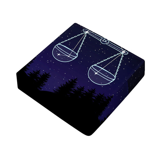 Libra Constellation Print Outdoor Seat Cushion Cover