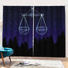 Libra Constellation Print Pencil Pleat Curtains