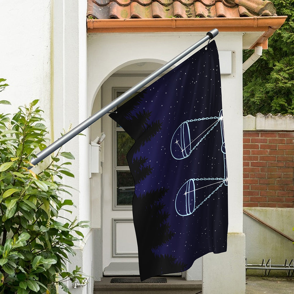 Libra Constellation Print Polyester Flag