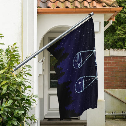 Libra Constellation Print Polyester Flag