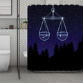 Libra Constellation Print Polyester Shower Curtain