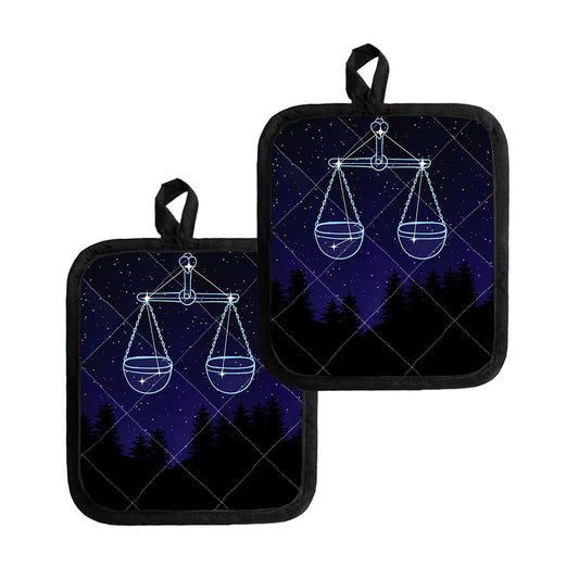 Libra Constellation Print Pot Holders