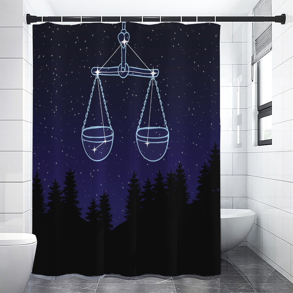 Libra Constellation Print Premium Shower Curtain