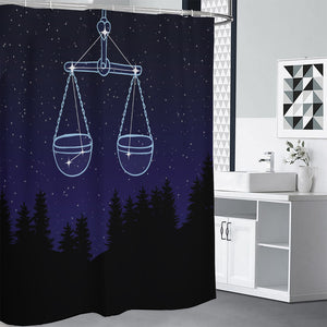 Libra Constellation Print Premium Shower Curtain