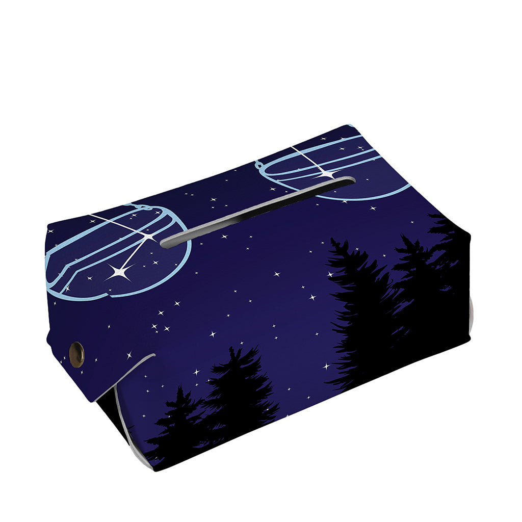 Libra Constellation Print Rectangle Tissue Box Cover