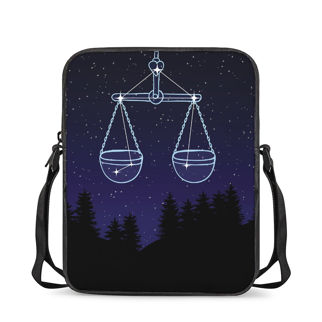 Libra Constellation Print Rectangular Crossbody Bag
