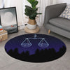 Libra Constellation Print Round Rug