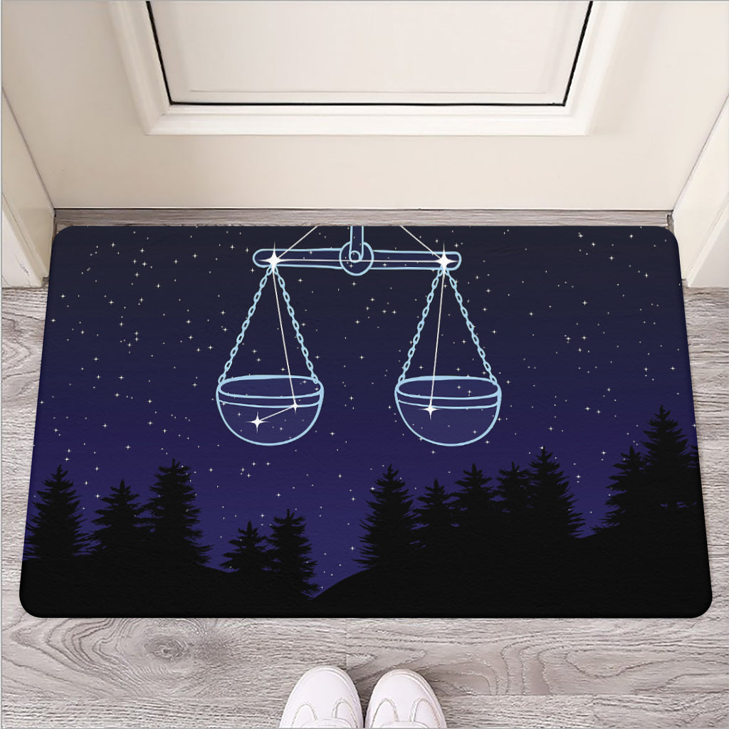 Libra Constellation Print Rubber Doormat