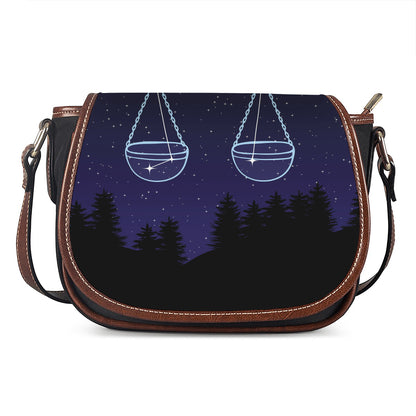 Libra Constellation Print Saddle Bag