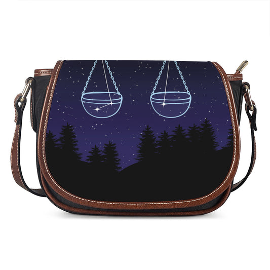 Libra Constellation Print Saddle Bag