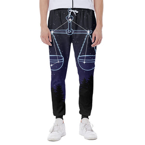 Libra Constellation Print Scuba Joggers