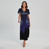 Libra Constellation Print Short Sleeve Maxi Dress