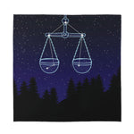Libra Constellation Print Silk Bandana