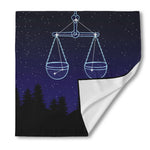 Libra Constellation Print Silk Bandana