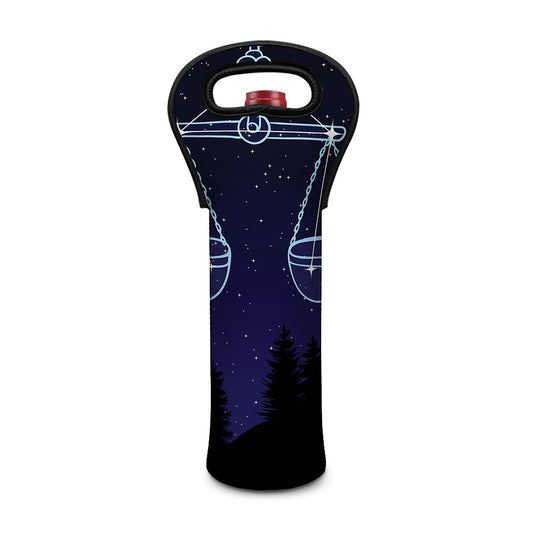 Libra Constellation Print Single Neoprene Wine Tote