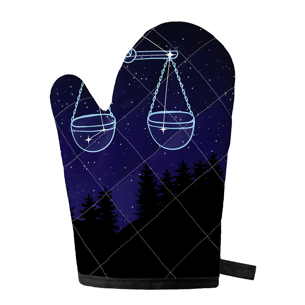 Libra Constellation Print Single Oven Mitt