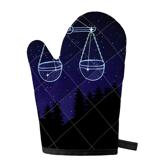 Libra Constellation Print Single Oven Mitt