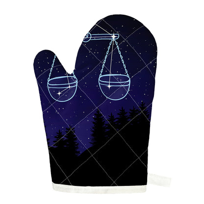 Libra Constellation Print Single Oven Mitt