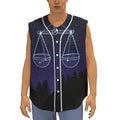 Libra Constellation Print Sleeveless Baseball Jersey