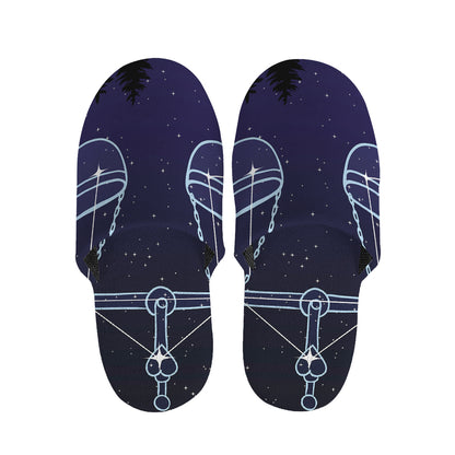 Libra Constellation Print Slippers