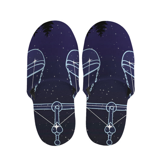 Libra Constellation Print Slippers