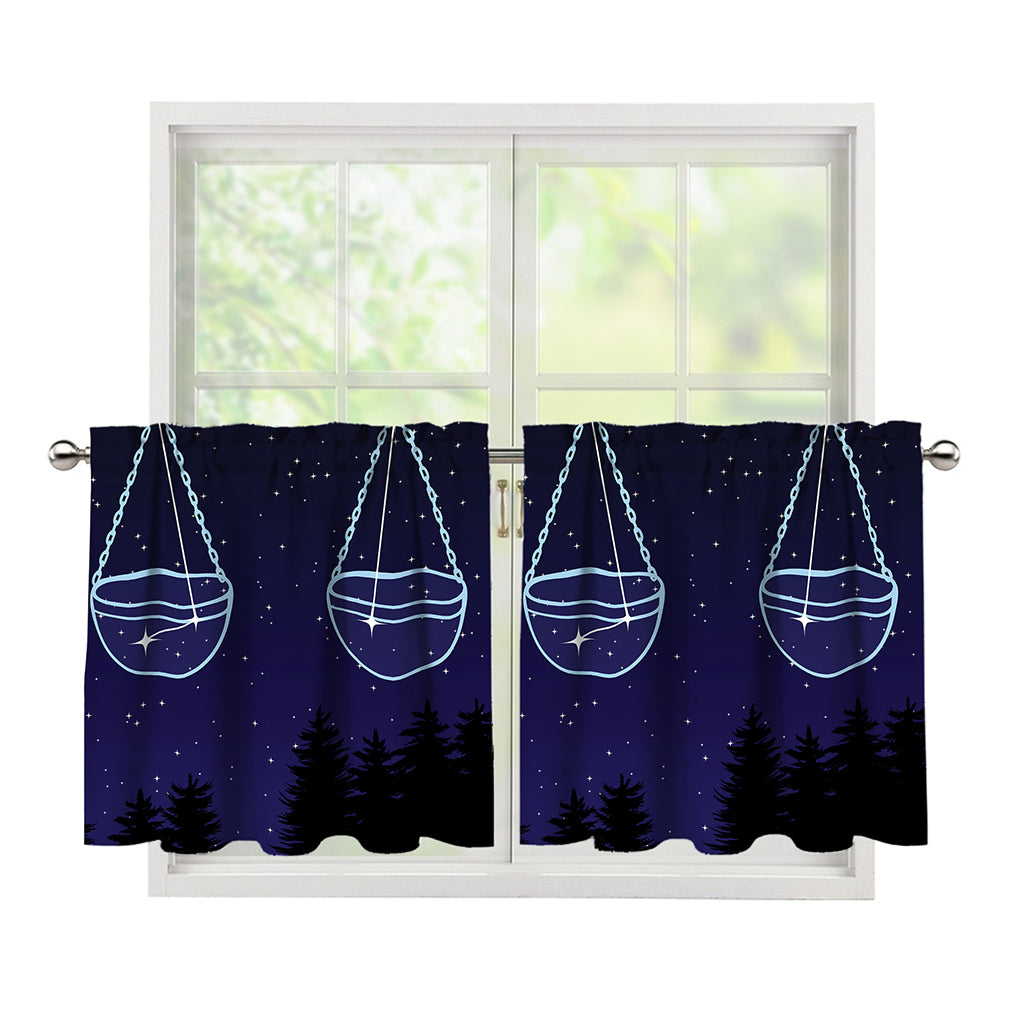 Libra Constellation Print Tier Curtains