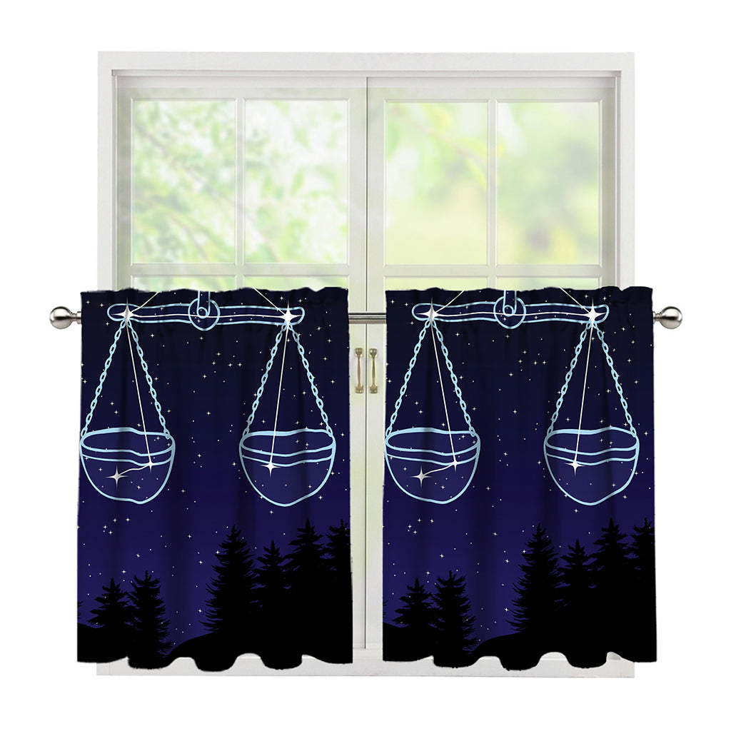 Libra Constellation Print Tier Curtains