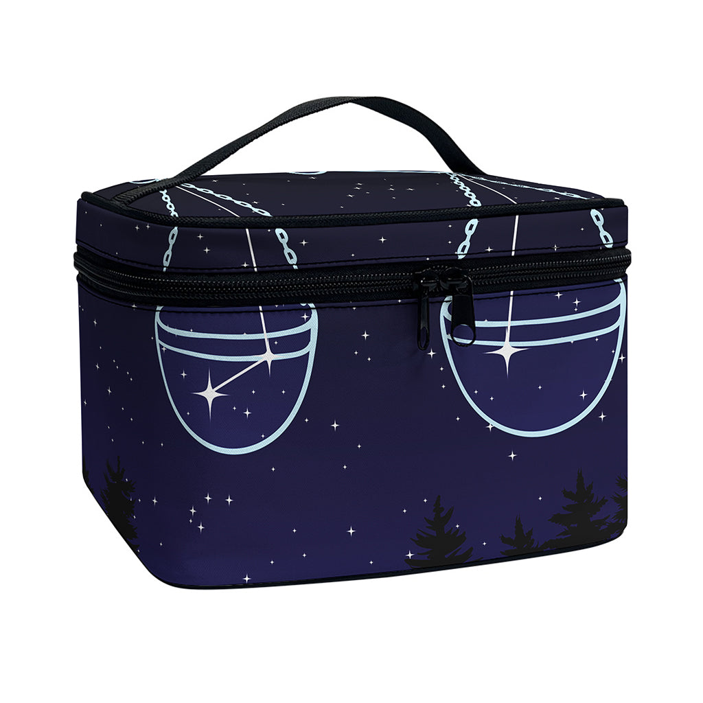 Libra Constellation Print Travel Makeup Bag