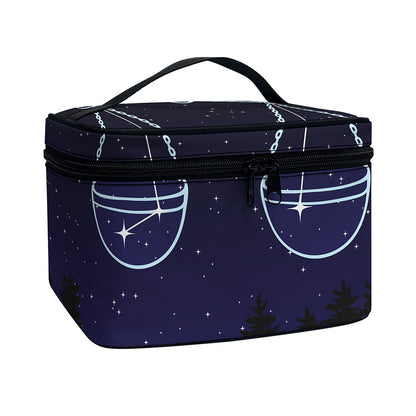 Libra Constellation Print Travel Makeup Bag