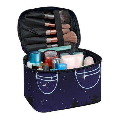 Libra Constellation Print Travel Makeup Bag