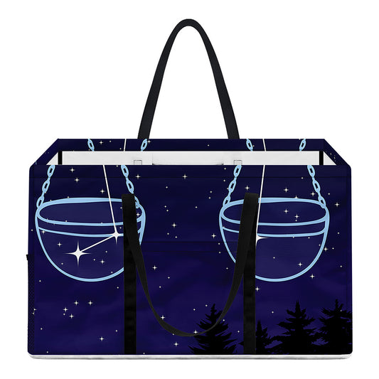 Libra Constellation Print Utility Tote Bag
