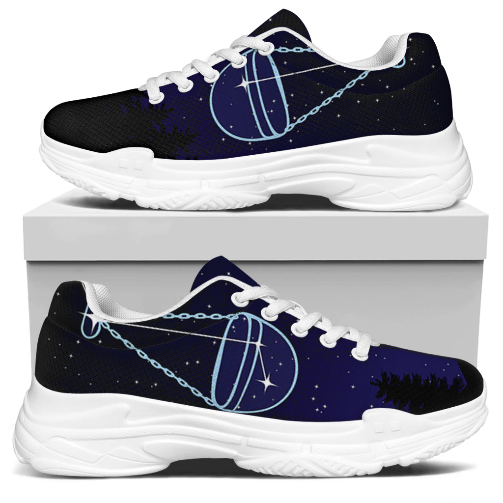 Libra Constellation Print White Chunky Shoes