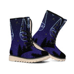 Libra Constellation Print Winter Boots
