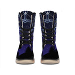 Libra Constellation Print Winter Boots