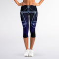 Libra Constellation Print Women's Capri Leggings