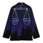 Libra Constellation Print Women's Cotton Blazer